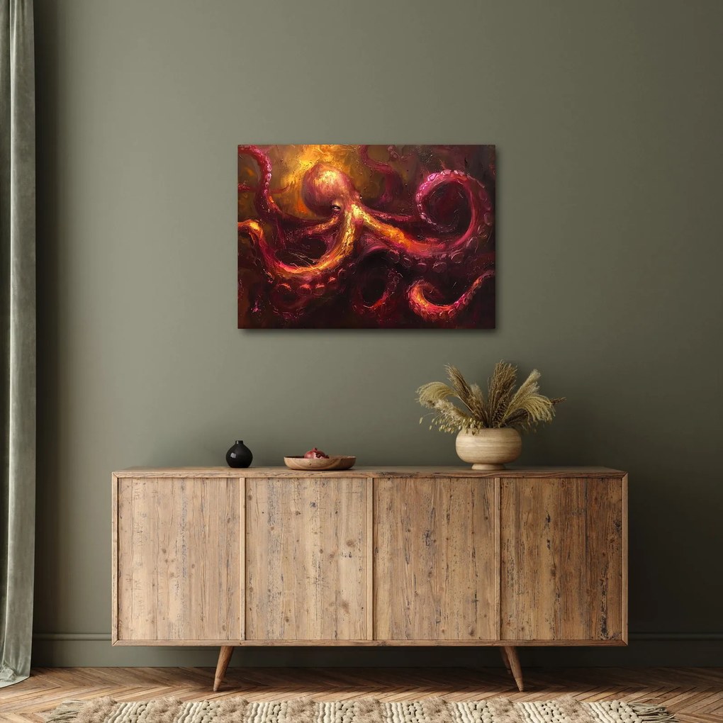 Tablou - Octopus, pictură în ulei (70x50 cm)