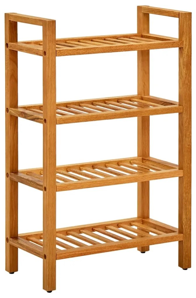 vidaXL Pantofar cu 4 rafturi, 50x27x80 cm, lemn masiv de stejar