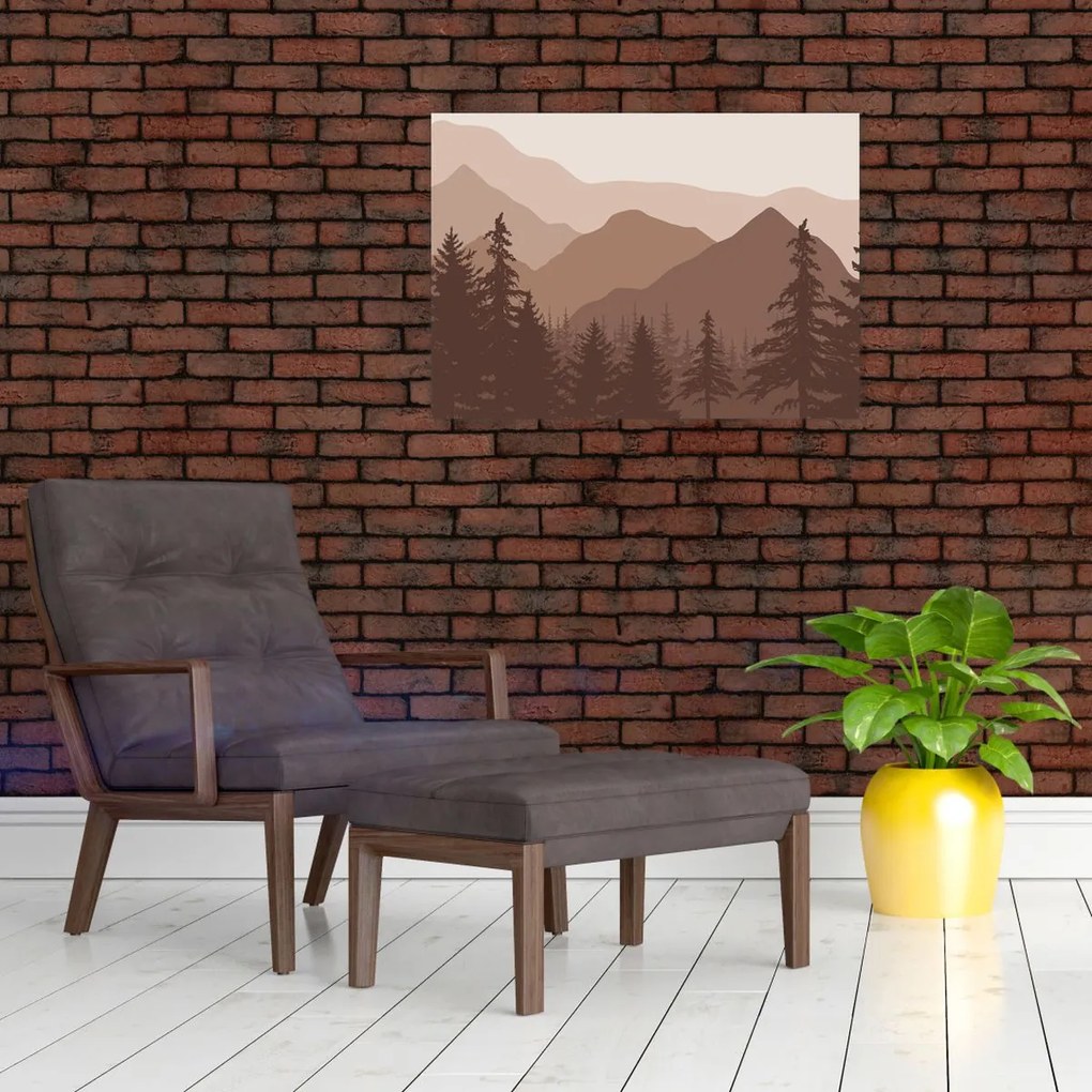 Tablou pe sticlă - Munții Maro N⁰2 (70x50 cm)