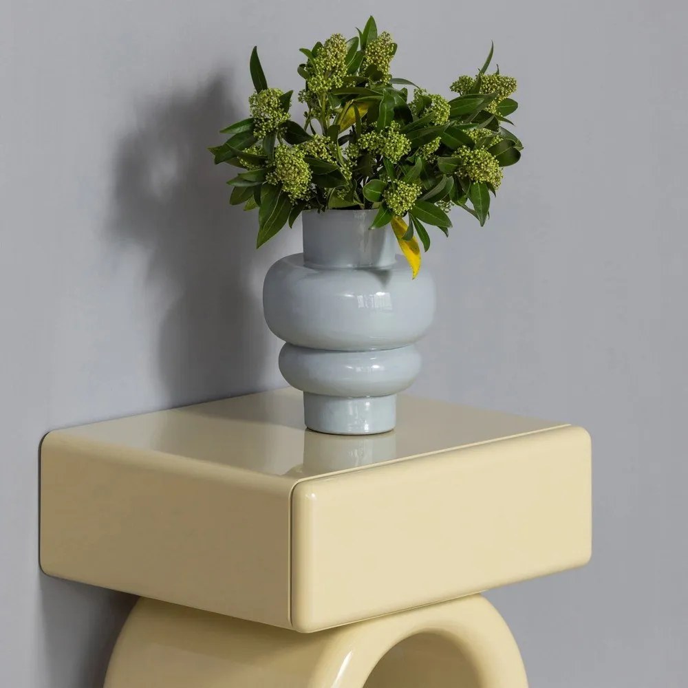 Vază gri deschis din metal (înălțime 27 cm) Auri – WOOOD