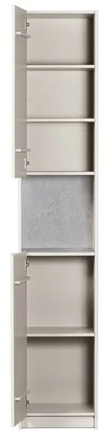 Dulap modular crem din lemn masiv de pin 40x210 cm Basu – WOOOD