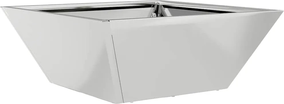 vidaXL Vază pentru Grădină Argintiu 40 x 40 x 15 cm Oțel Galvanizat