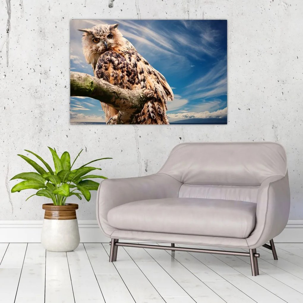 Tablou cu bufnița (90x60 cm)