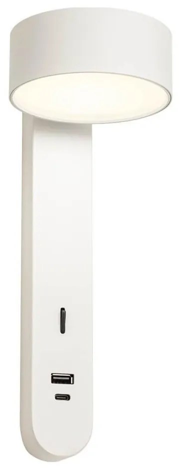 Redo 01-4640 - Aplică LED de perete SADES LED/6W/230V CRI 90 USB albă