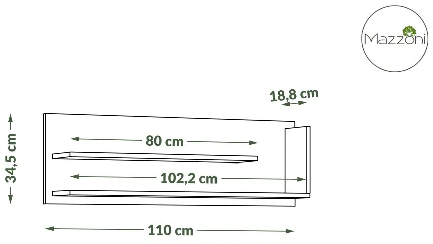 Mazzoni Set de mobilier FOLK Luciu Alb/Mat + Beton Millenium - MOBILIER MODERN PENTRU CAMERA DE ZI CU COMODĂ MARE TV