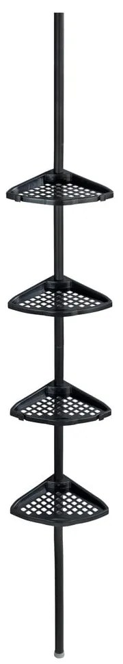 Raft pentru baie negru de colț telescopic Opal – Allstar