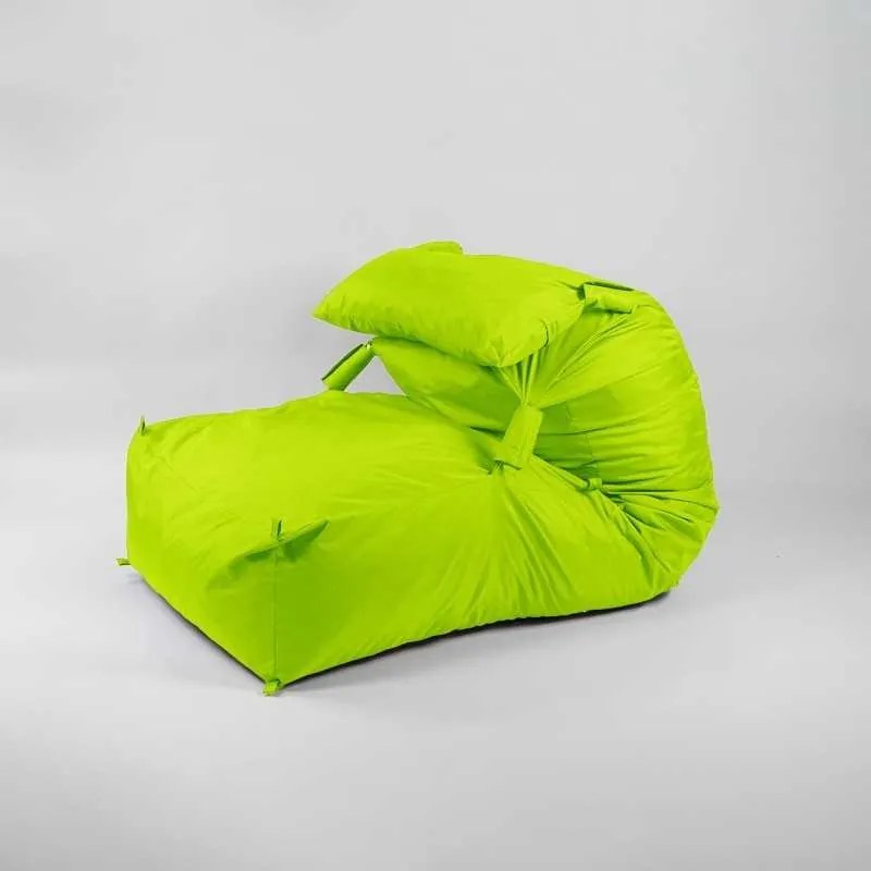 Fotoliu Yoga XL si Perna, Material impermeabil - Verde neon