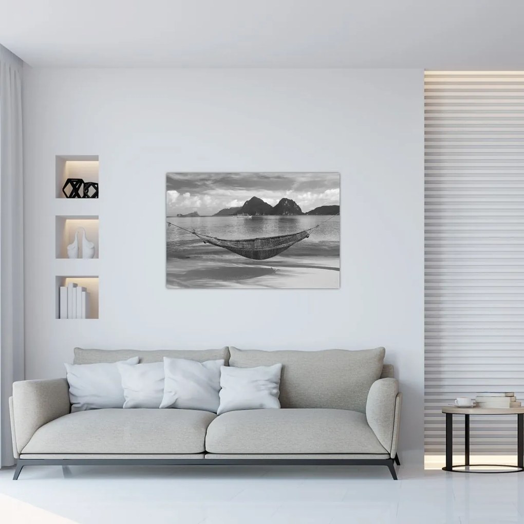 Tablou - Hamac pe plajă (90x60 cm)