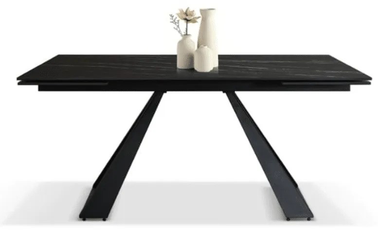 Masă extensibila MORENA, ceramică-picior metalic 160 cm/90 cm