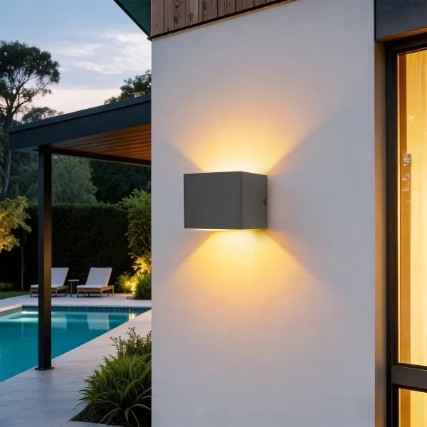 Brilagi - Aplică LED de exterior DONNANI, 5 W, 230 V, 10 cm, antracit, IP44