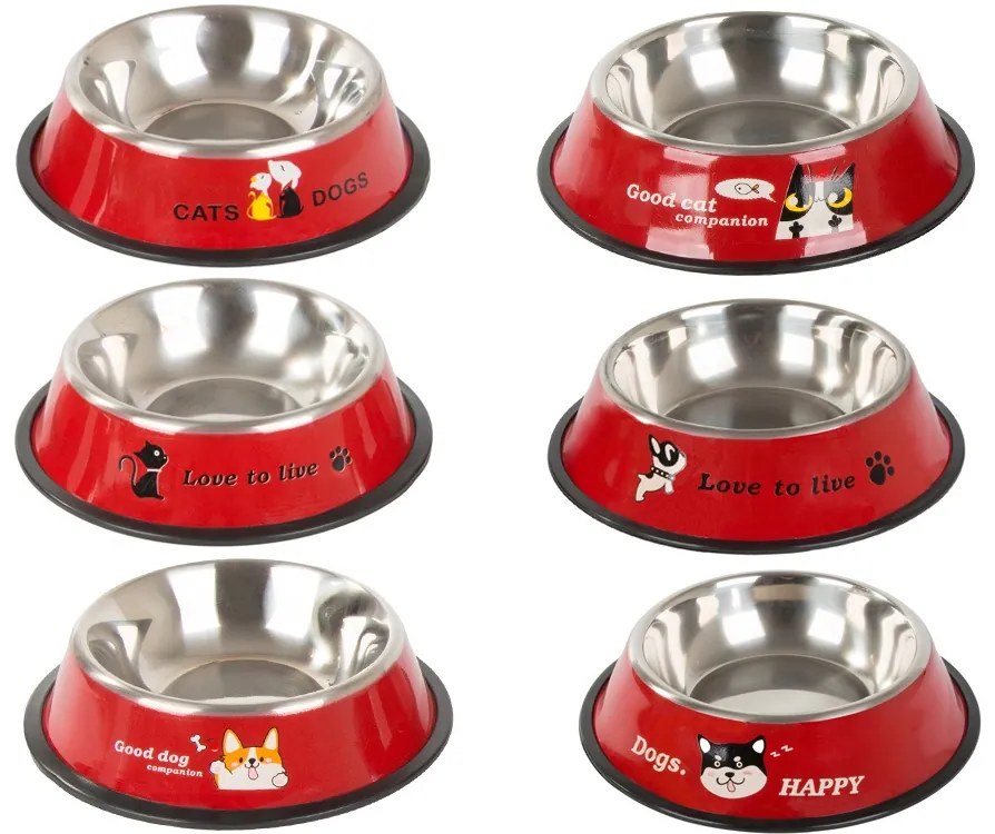 Bol din oțel inoxidabil pentru câini/pisici CAT&DOGS 150 ml - mai multe culori Culoare: Albastru