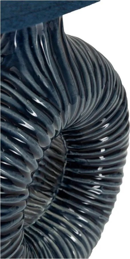 Veioză albastră din ceramică cu abajur textil (înălțime 43 cm) Seta – Mauro Ferretti