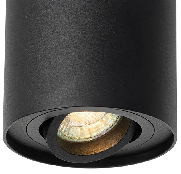 Spotlight modern negru rotativ și înclinabil - Rondoo up