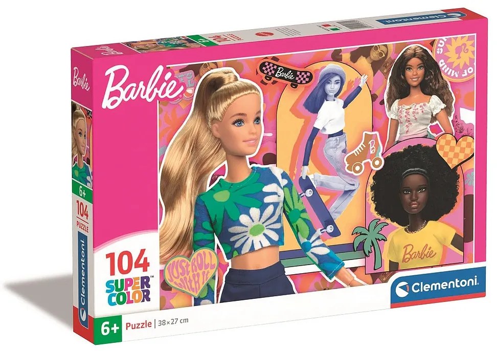 Barbie Skateboard Puzzle Clementoni de 104 piese
