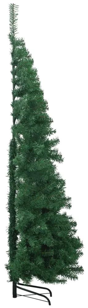 Brad de Craciun artificial, de colt, verde, 180 cm, PVC 1, Verde, 180 cm