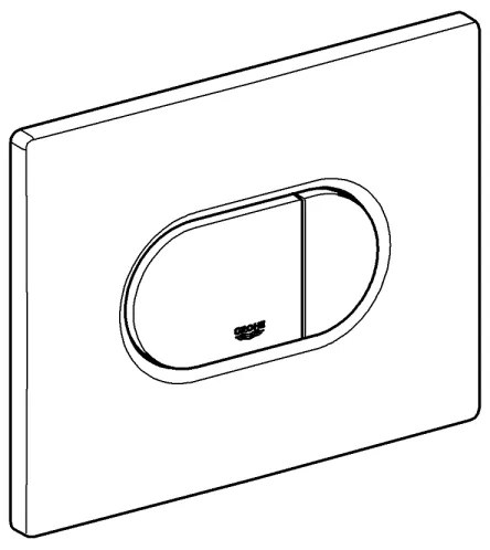 GROHE 38858SH0 - Placă de acționare ARENA COSMOPOLITAN 156 × 197 mm alb
