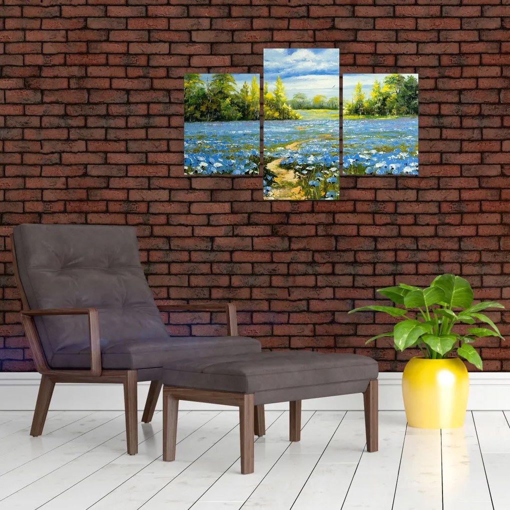 Tablou - Drum de câmp, pictură în ulei (90x60 cm)