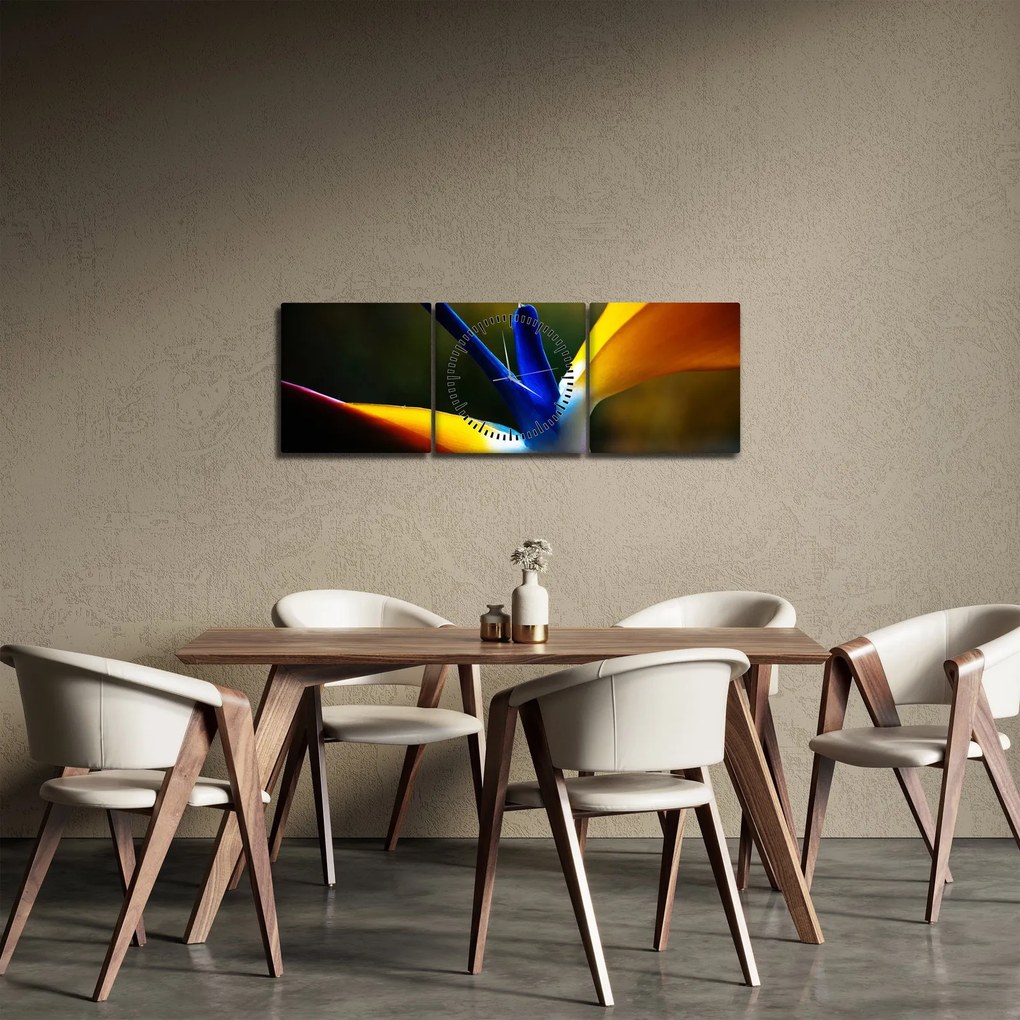 Tablou - Floare exotică (cu ceas) (90x30 cm)