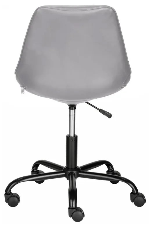 Scaun de birou gri din imitație de piele Kenny – Støraa
