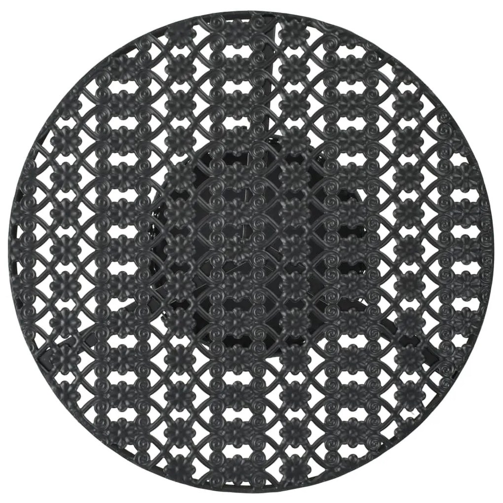 245939 vidaXL Masă de bistro, negru, 40 x 70 cm, metal
