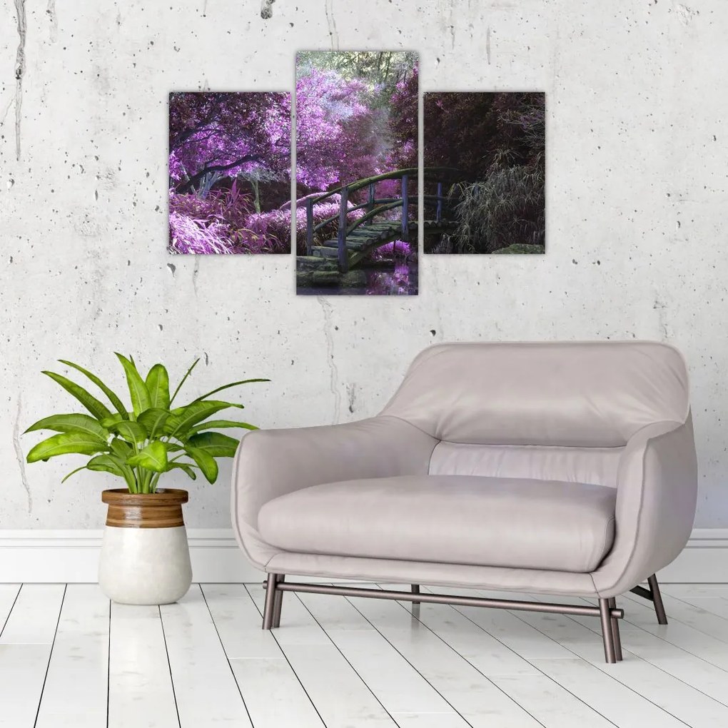 Tablou - copaci violeți (90x60 cm)
