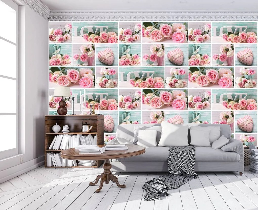 Fototapet - Dragostea în roz (152,5x104 cm)