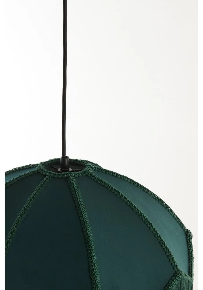 Lustră în culoarea petrol cu abajur textil ø 50 cm Malacia – Light &amp; Living