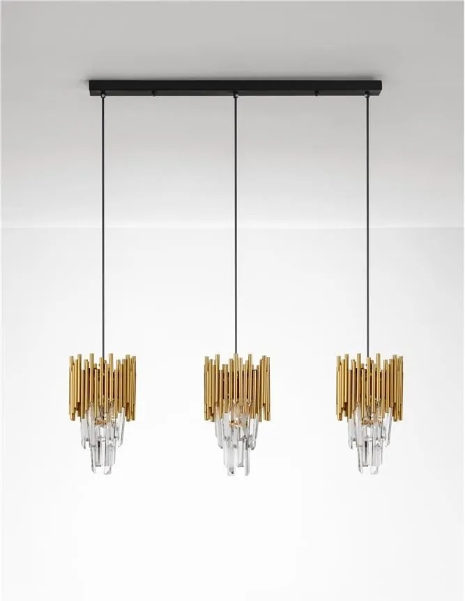 Lustra suspendata design elegant MAGNOLIA 3L aurie