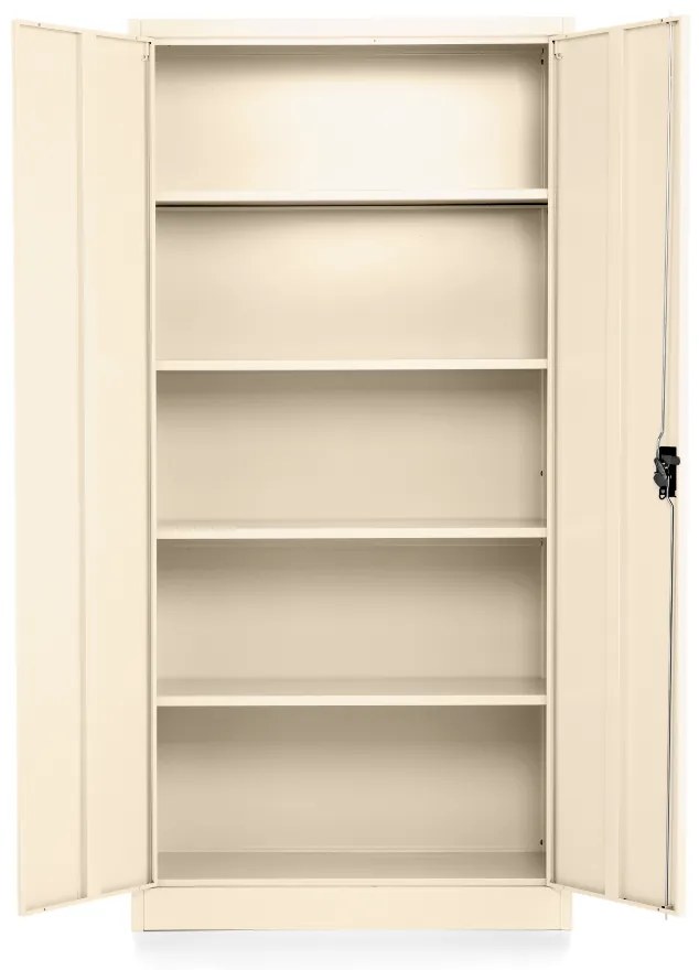 Dulap metalic universal cu imitație de lemn, 90 x 40 x 185 cm, încuietoare cu cilindru, fag / ral 9003