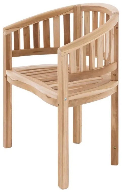 Scaun de grădină DIVERO din teak, 83 x 68 x 48 cm