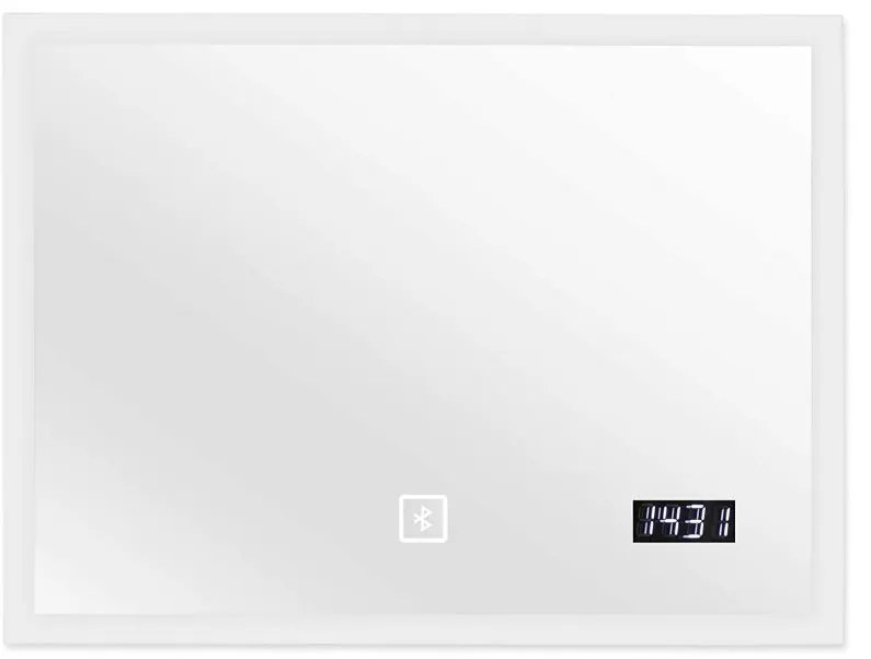 Aquamarin Oglindă de baie cu iluminare LED, 80 x 60 cm