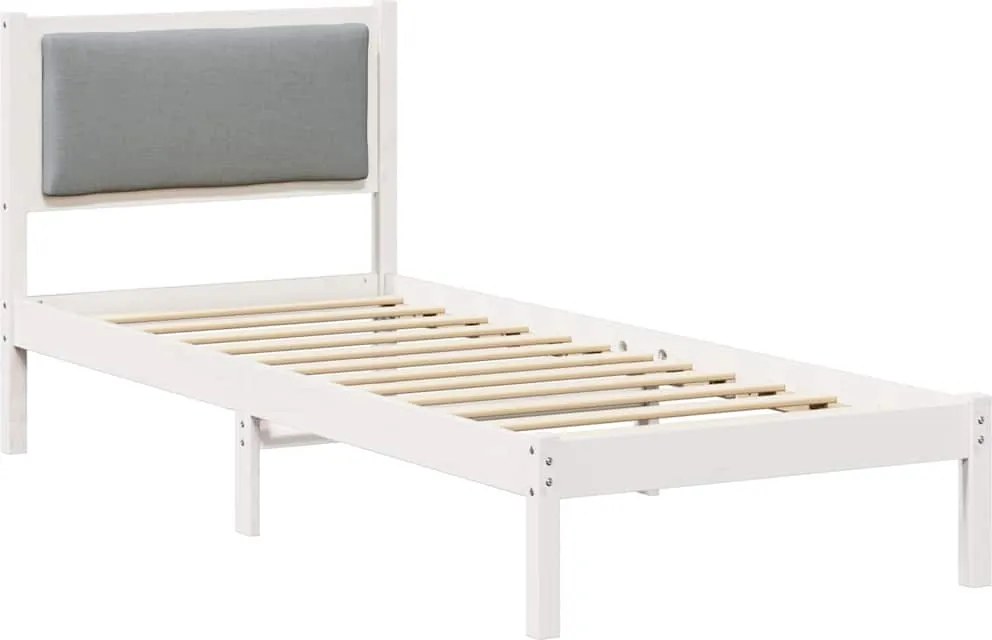 vidaXL Cadru de pat Gri deschis 80 x 200 cm Lemn de pin masiv