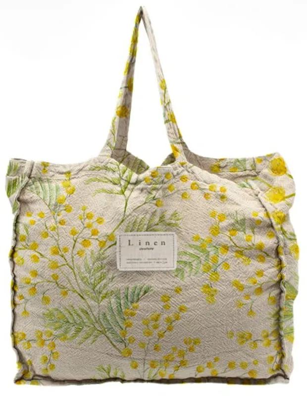 Geantă textilă Linen Couture Mimosa, lățime 50 cm
