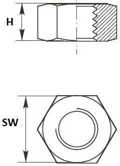 Piulite hexagonale zincate, clasa de rezistenta 6, DIN 934 (Diametru: M20)