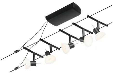 Paulmann 94450 - Set 5x GU5,3/10W spot SHEELA 230V negru