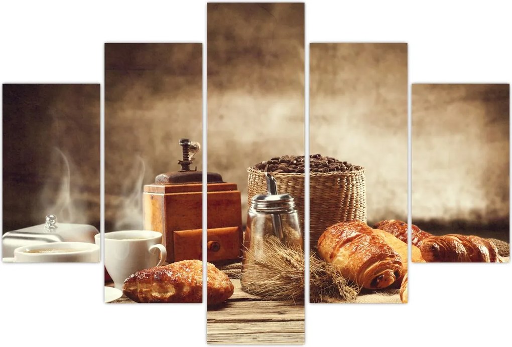 Tablou - Cafea și mic dejun (150x105 cm)