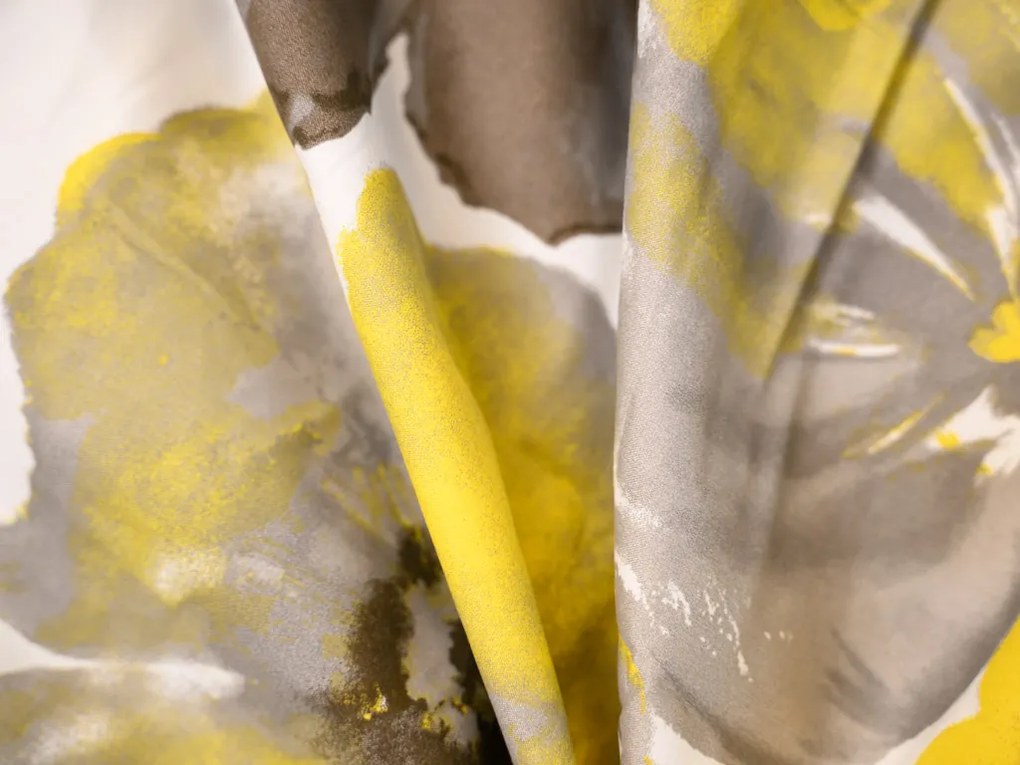 Lenjerie de pat din microfibra FEONELLE galben-gri Dimensiune lenjerie de pat: 70 x 90 cm | 140 x 220 cm