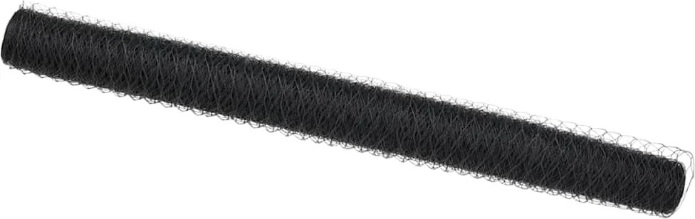 vidaXL Gard hexagonal Gri 1,6 x 25 m PVC