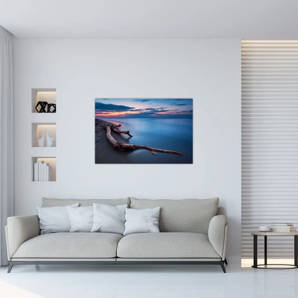 Tablou cu plaja în apus de soare (90x60 cm)