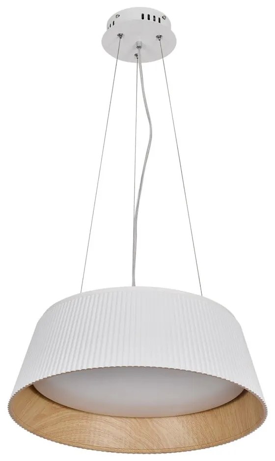 Lustră albă-în culoare naturală LED cu abajur din metal ø 45 cm Umbria – Candellux Lighting