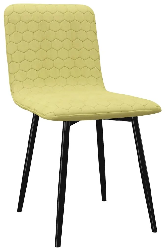 282505 vidaXL Scaune de bucătărie, 2 buc., verde, material textil
