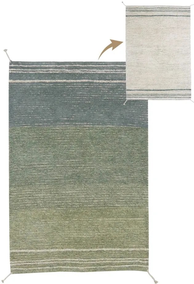 Covor verde/albastru din bumbac 170x240 cm Twin Vintage – Lorena Canals