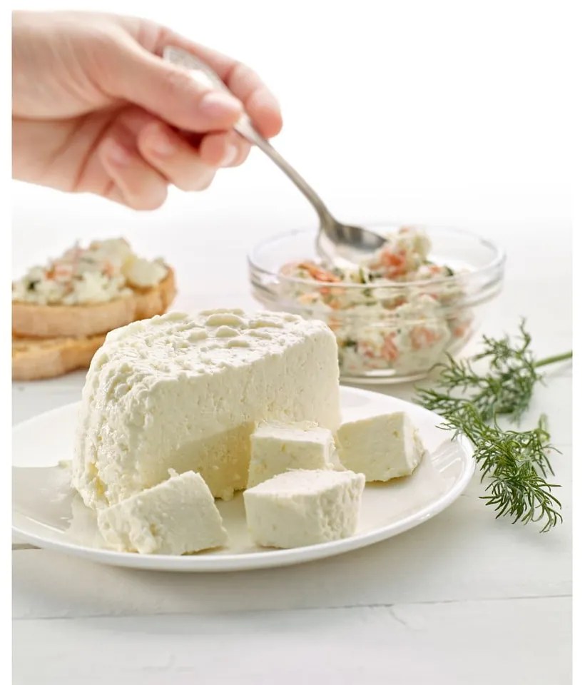 Formă din silicon pentru brânza homemade Lékué Cheese, alb - verde