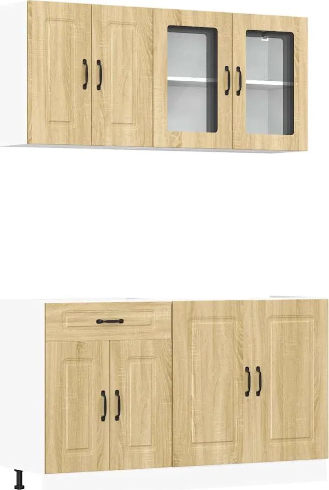 vidaXL Set dulap de bucătărie din 4 piese „Kalmar” lemn stejar Sonoma