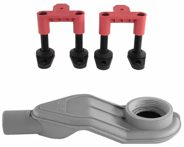 Set rigola pentru dus plus capac negru Rea Neox Superflow 70 cm