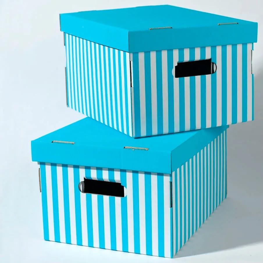 Set 2 cutii pentru depozitare Compactor Aqua, albastru