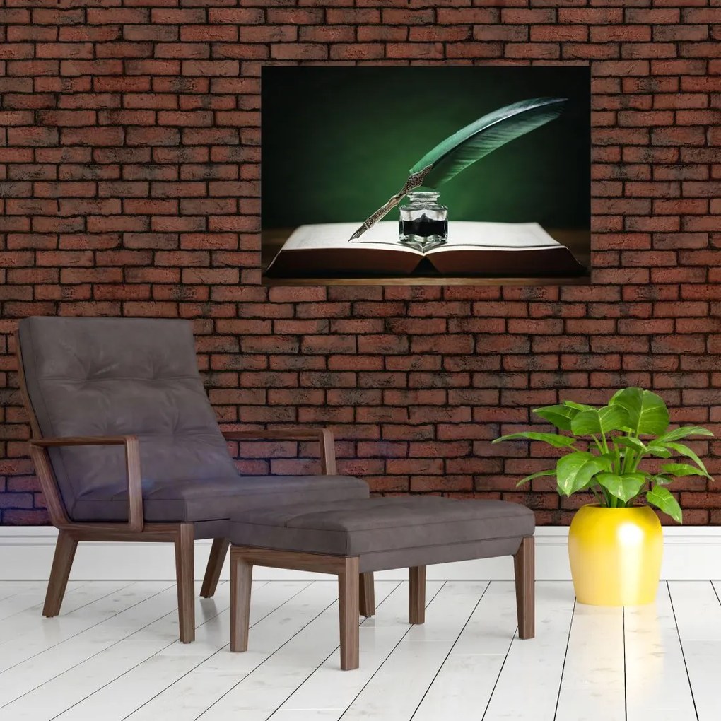 Tablou cu stilou sriind (90x60 cm)