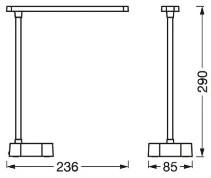 Ledvance - Lampă de birou LED tactilă dimabilă PANAN LED/5,2W/5V 1200mAh