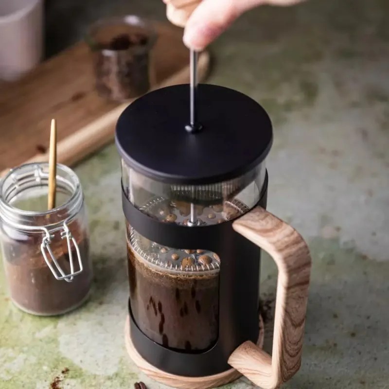 Presă de cafea franceză Klausberg KB 7679, 350 ml, sticlă, negru/maro