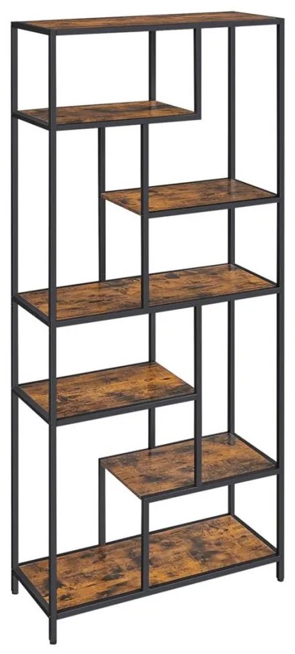 Bibliotecă NAVARO maro/negru